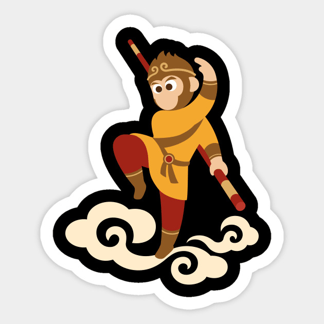 The Monkey King Sticker by Shanezhong